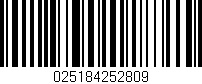 Código de barras (EAN, GTIN, SKU, ISBN): '025184252809'