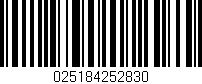 Código de barras (EAN, GTIN, SKU, ISBN): '025184252830'