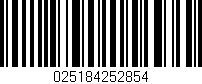 Código de barras (EAN, GTIN, SKU, ISBN): '025184252854'