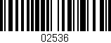 Código de barras (EAN, GTIN, SKU, ISBN): '02536'
