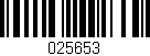 Código de barras (EAN, GTIN, SKU, ISBN): '025653'