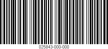 Código de barras (EAN, GTIN, SKU, ISBN): '025843-000-000'