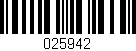 Código de barras (EAN, GTIN, SKU, ISBN): '025942'