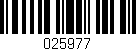 Código de barras (EAN, GTIN, SKU, ISBN): '025977'