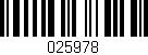 Código de barras (EAN, GTIN, SKU, ISBN): '025978'