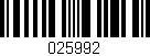 Código de barras (EAN, GTIN, SKU, ISBN): '025992'
