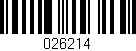 Código de barras (EAN, GTIN, SKU, ISBN): '026214'