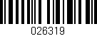Código de barras (EAN, GTIN, SKU, ISBN): '026319'