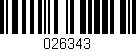 Código de barras (EAN, GTIN, SKU, ISBN): '026343'