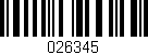 Código de barras (EAN, GTIN, SKU, ISBN): '026345'