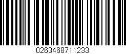 Código de barras (EAN, GTIN, SKU, ISBN): '0263468711233'