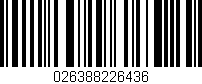 Código de barras (EAN, GTIN, SKU, ISBN): '026388226436'