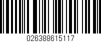 Código de barras (EAN, GTIN, SKU, ISBN): '026388615117'
