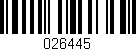 Código de barras (EAN, GTIN, SKU, ISBN): '026445'
