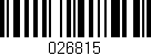 Código de barras (EAN, GTIN, SKU, ISBN): '026815'