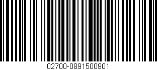 Código de barras (EAN, GTIN, SKU, ISBN): '02700-0891500901'