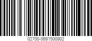 Código de barras (EAN, GTIN, SKU, ISBN): '02700-0891500902'
