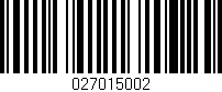 Código de barras (EAN, GTIN, SKU, ISBN): '027015002'
