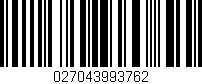 Código de barras (EAN, GTIN, SKU, ISBN): '027043993762'