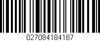 Código de barras (EAN, GTIN, SKU, ISBN): '027084184167'