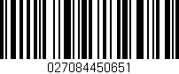 Código de barras (EAN, GTIN, SKU, ISBN): '027084450651'