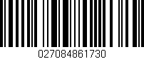 Código de barras (EAN, GTIN, SKU, ISBN): '027084861730'