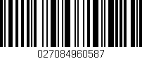 Código de barras (EAN, GTIN, SKU, ISBN): '027084960587'