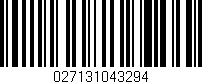 Código de barras (EAN, GTIN, SKU, ISBN): '027131043294'
