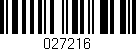 Código de barras (EAN, GTIN, SKU, ISBN): '027216'