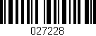 Código de barras (EAN, GTIN, SKU, ISBN): '027228'