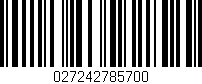 Código de barras (EAN, GTIN, SKU, ISBN): '027242785700'