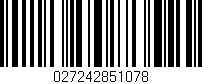 Código de barras (EAN, GTIN, SKU, ISBN): '027242851078'