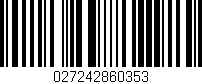 Código de barras (EAN, GTIN, SKU, ISBN): '027242860353'