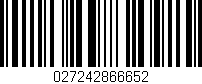 Código de barras (EAN, GTIN, SKU, ISBN): '027242866652'