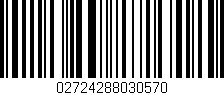 Código de barras (EAN, GTIN, SKU, ISBN): '02724288030570'