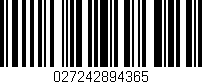Código de barras (EAN, GTIN, SKU, ISBN): '027242894365'