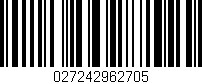 Código de barras (EAN, GTIN, SKU, ISBN): '027242962705'