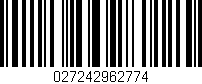 Código de barras (EAN, GTIN, SKU, ISBN): '027242962774'