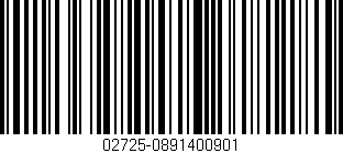 Código de barras (EAN, GTIN, SKU, ISBN): '02725-0891400901'