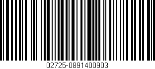 Código de barras (EAN, GTIN, SKU, ISBN): '02725-0891400903'