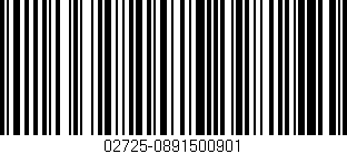 Código de barras (EAN, GTIN, SKU, ISBN): '02725-0891500901'