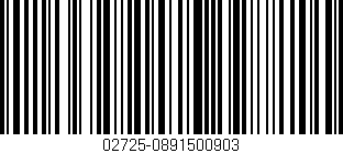 Código de barras (EAN, GTIN, SKU, ISBN): '02725-0891500903'