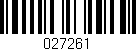 Código de barras (EAN, GTIN, SKU, ISBN): '027261'