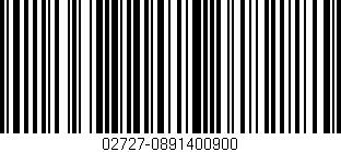 Código de barras (EAN, GTIN, SKU, ISBN): '02727-0891400900'