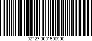 Código de barras (EAN, GTIN, SKU, ISBN): '02727-0891500900'