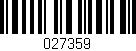 Código de barras (EAN, GTIN, SKU, ISBN): '027359'