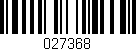 Código de barras (EAN, GTIN, SKU, ISBN): '027368'