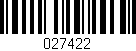 Código de barras (EAN, GTIN, SKU, ISBN): '027422'