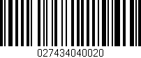 Código de barras (EAN, GTIN, SKU, ISBN): '027434040020'
