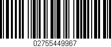 Código de barras (EAN, GTIN, SKU, ISBN): '02755449967'